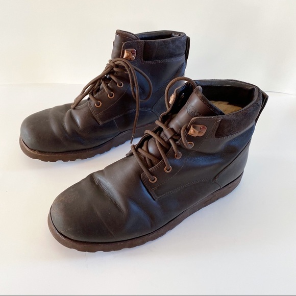 Ugg Brown Leather Laced Boots US11 ($200) main image 5
